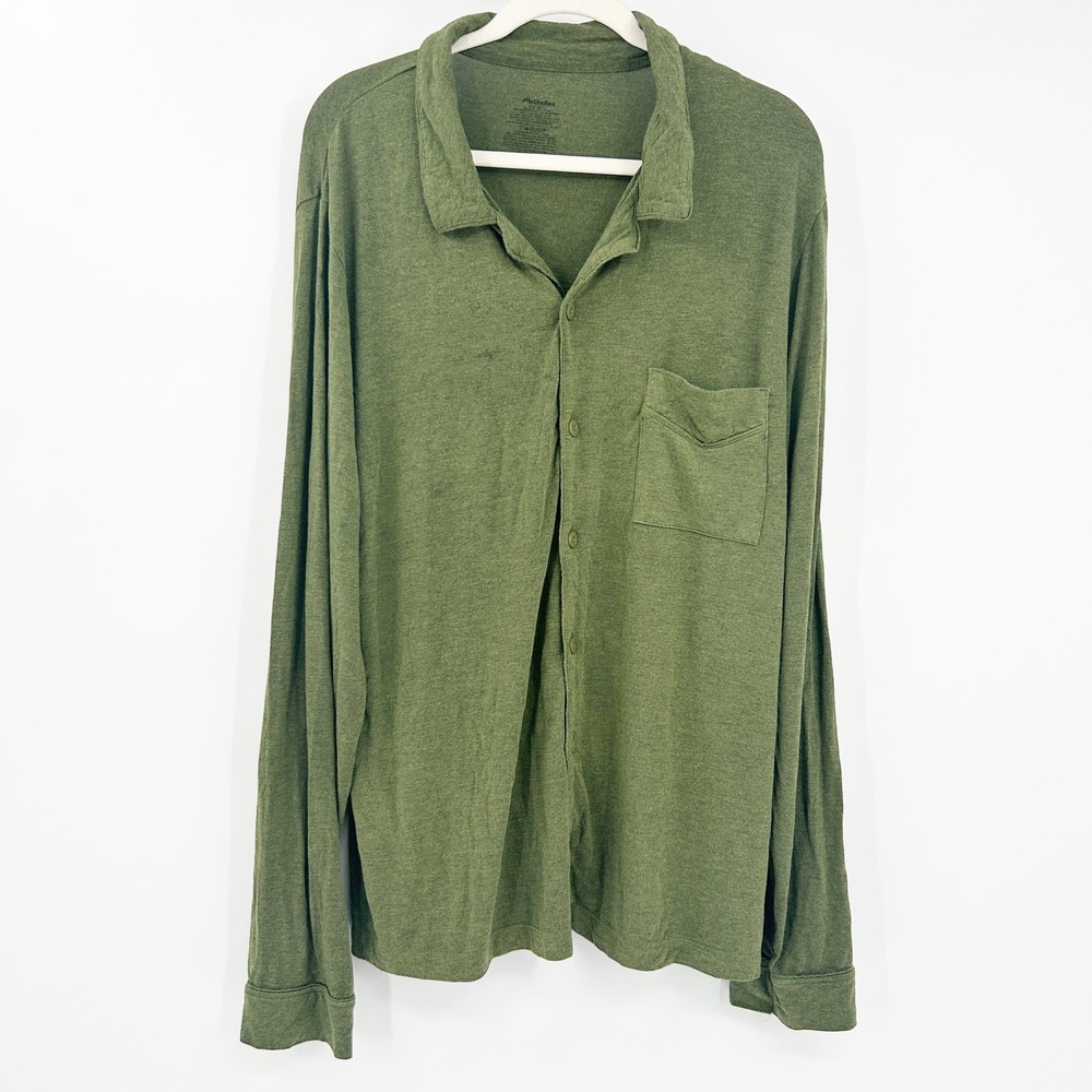 MeUndies Womens Modal Blend Button Down‎ Long Sleeve Lounge Sleep Shirt Size XL
